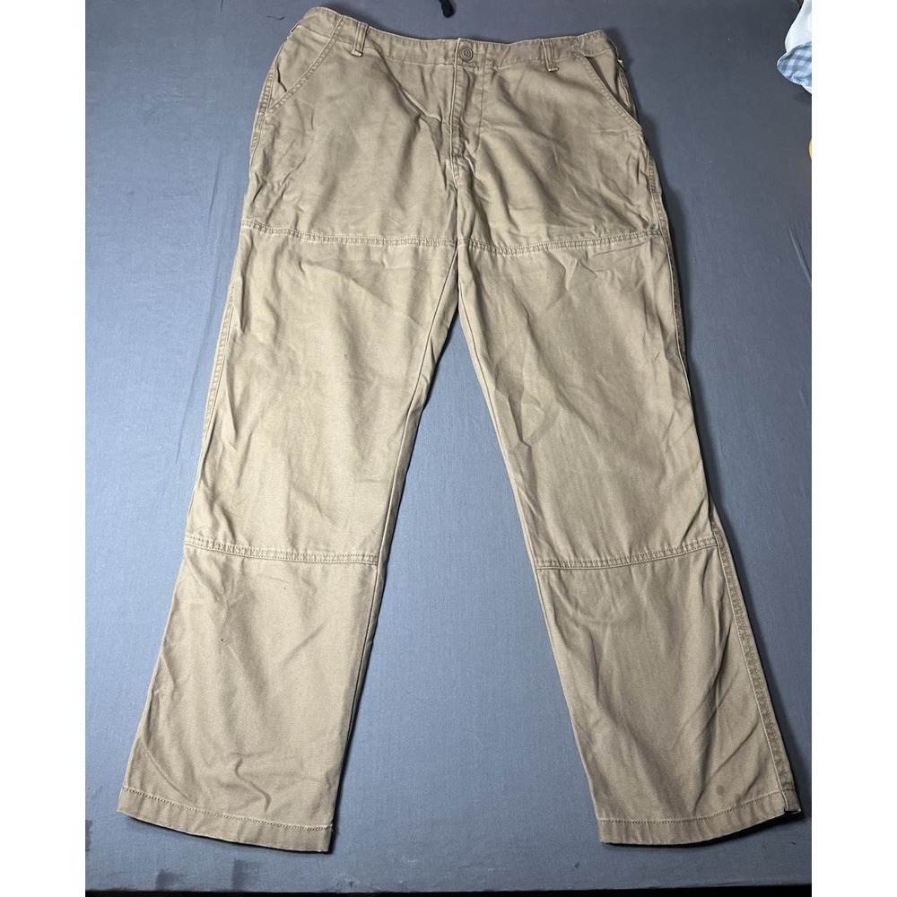 Frye and Co Straight Leg Khaki Tan Chino Pants Mens Size 36x30